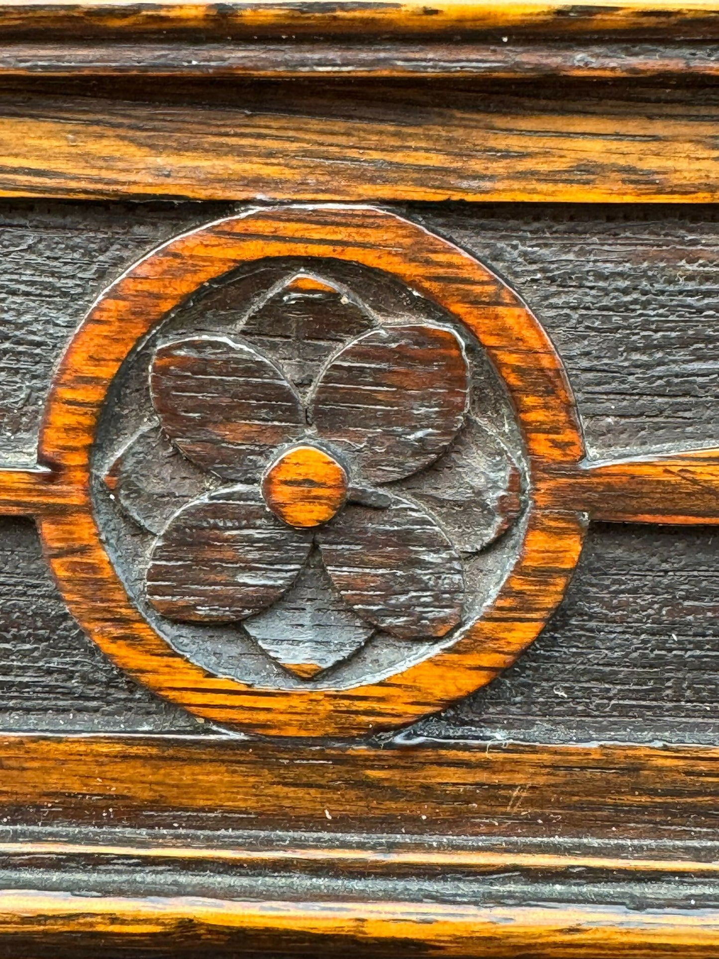 Carved Oak Jacobean Style Sideboard
