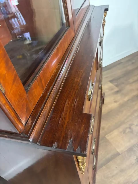19th century Mahogany Glazed Bookcase