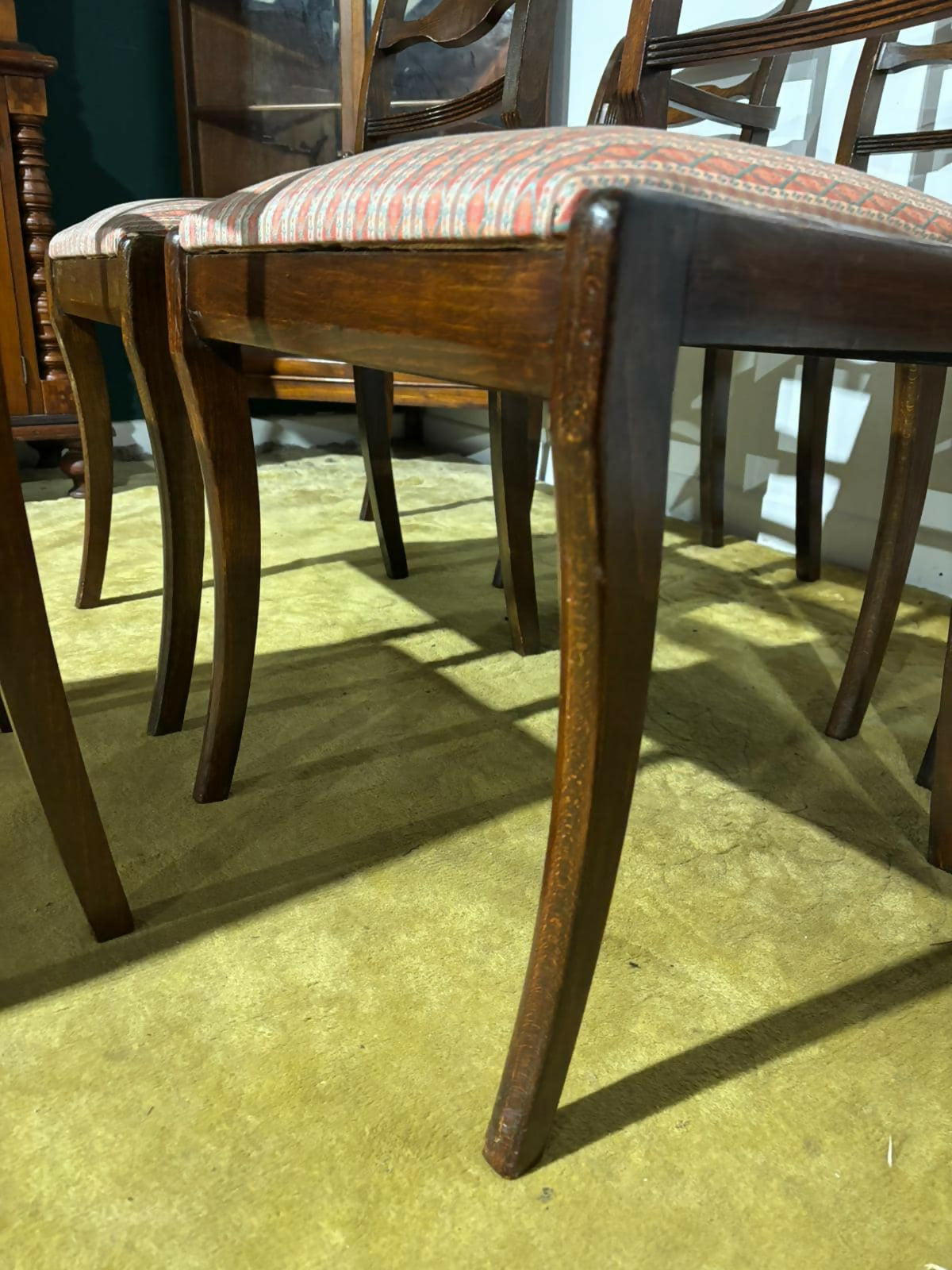 Set of six regency style mahogany chairs, two of which are carvers7