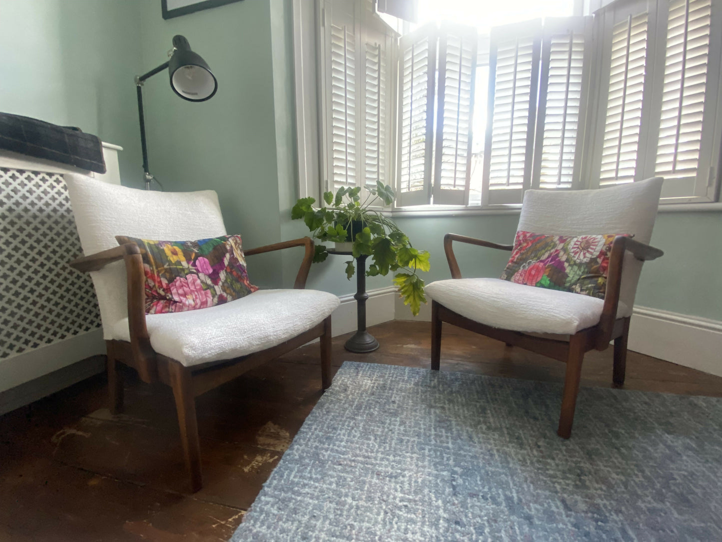 Mid Century Parker Knoll Chair in Boucle Fabric. Fully Refurbished and Reupholstered