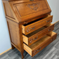 Secretaire Writing Desk Vintage French Oak Bureau Carved Cabinet LOT 3755