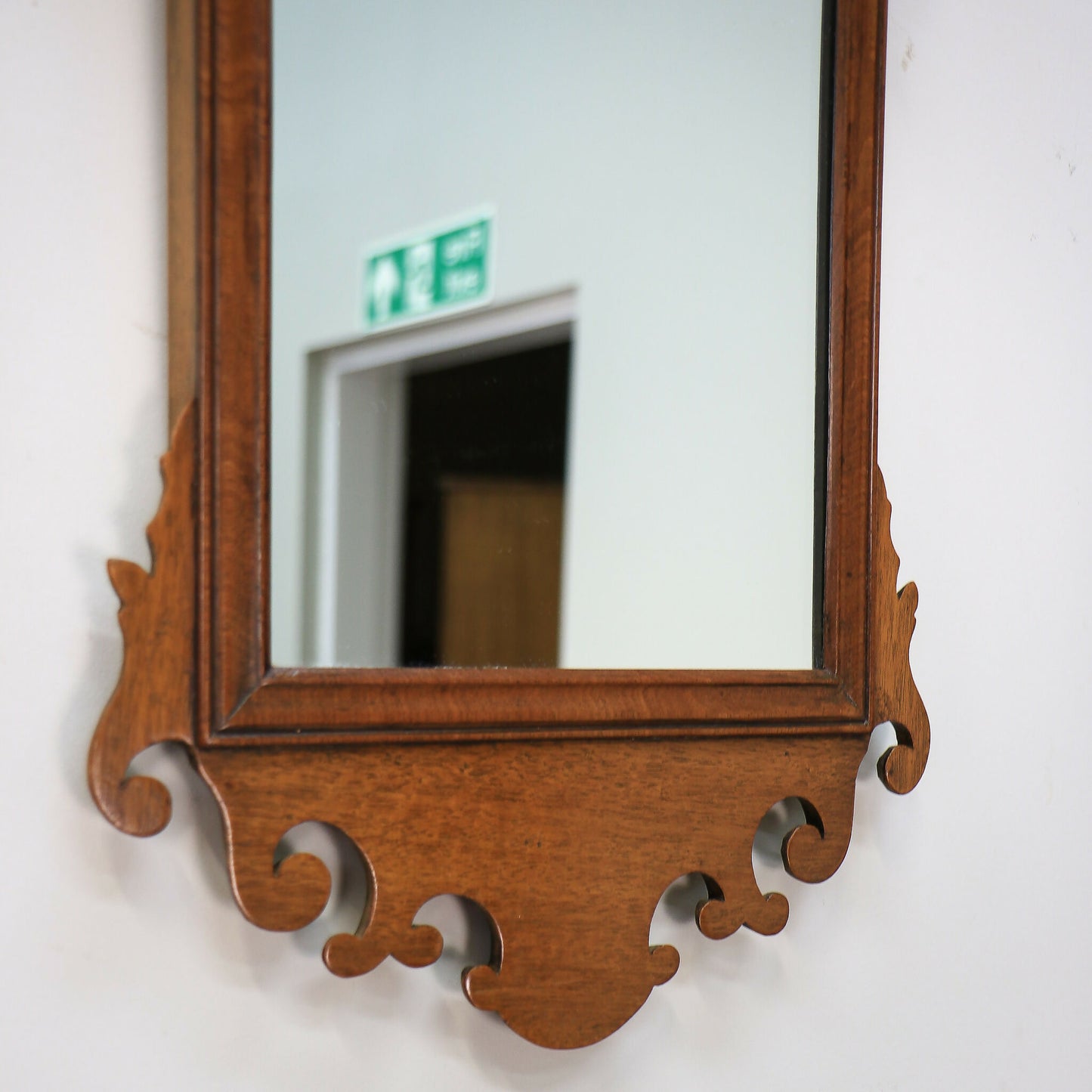 Arts and Crafts Edwardian Fretwork Mirror Mahogany Frame