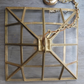 Repurposed Victorian Cloche Pendant Light - Gold Shimmer Finish