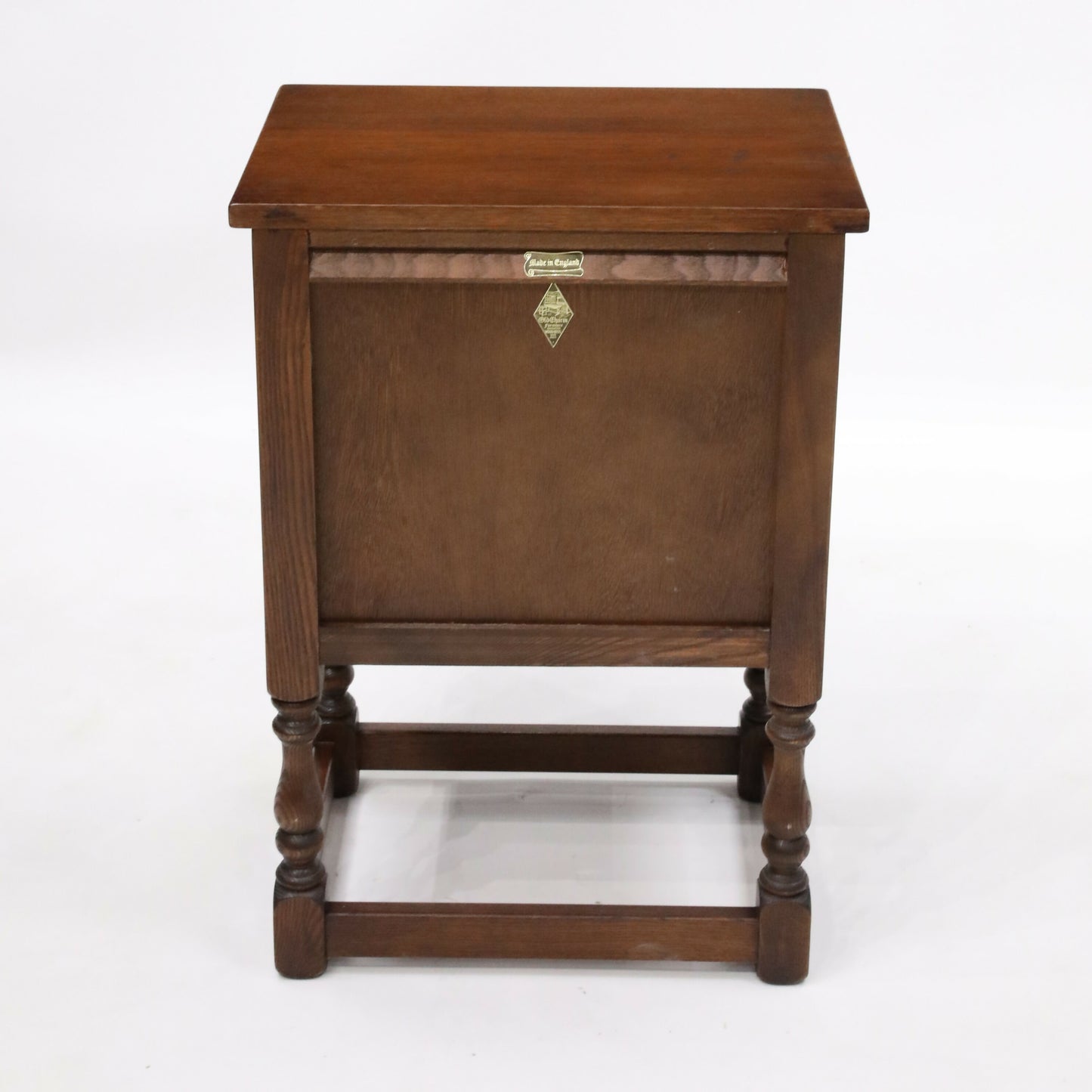 Old Charm Pedestal Cabinet Cupboard Linenfold Doors Tudor Brown FREE DELIVERY*. SBR9485/2308D