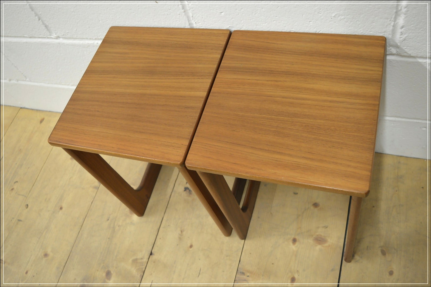Vintage Bedside Table Set Of 2 Pair McIntosh Teak Mid Century Danish Design