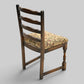4 Old Charm Oak Dining Chairs Ladderback Tudor Fabric Light Oak FREE UK Delivery