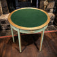 Georgian Demi-Lune Games/Card Table in Sage Green & Gold - Regency Style