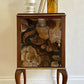 Statement Entryway Cabinet -Dark Botanical & Refinished Wood ,Small Drinks Cabinet ,Nightstand