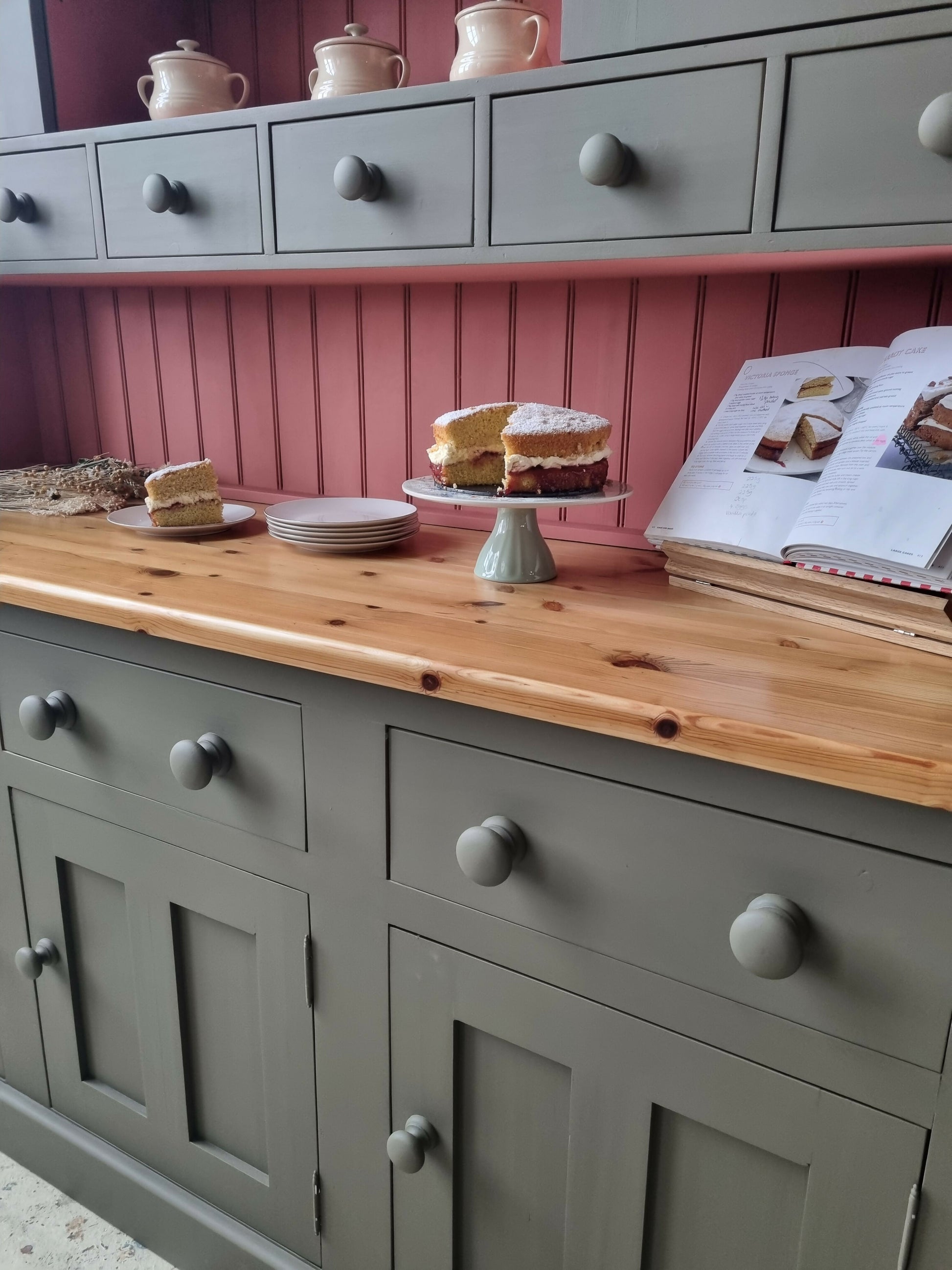 welsh dresser in modern kitchen Upcycled Welsh Dresser - How to Transform with Paint and Wallpaper