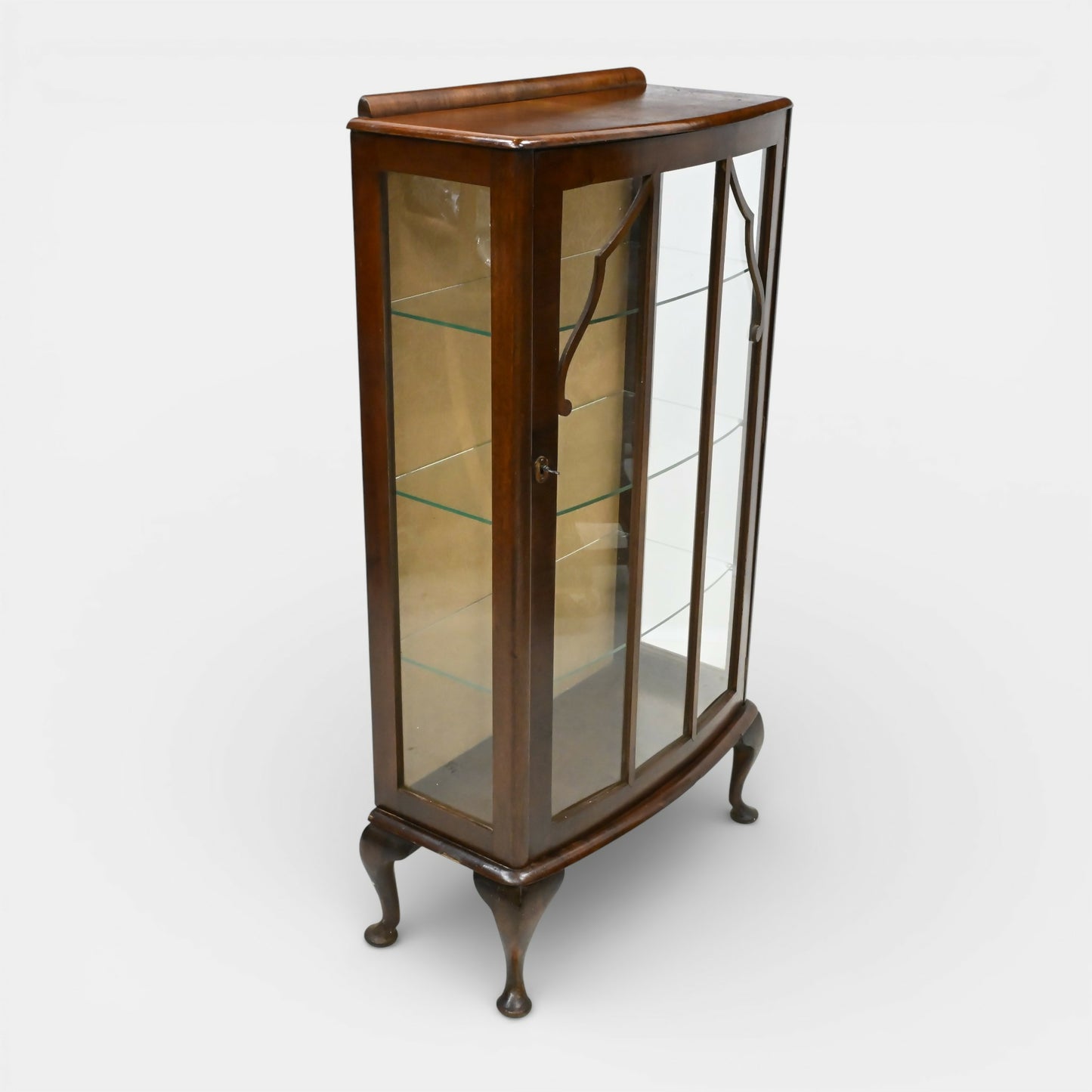 Vintage Display Bookcase With 3 Glass Shelves Deco Style FREE UK Delivery*. SBR11113/2910E