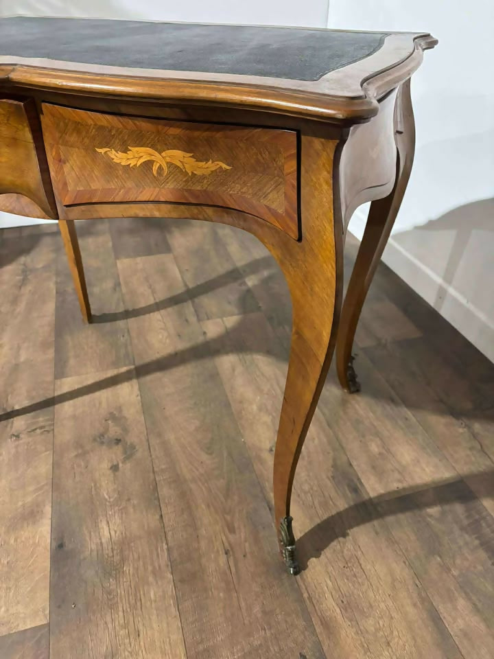 Reproduction Kingwood Marquetry Inlaid Bureau Plat