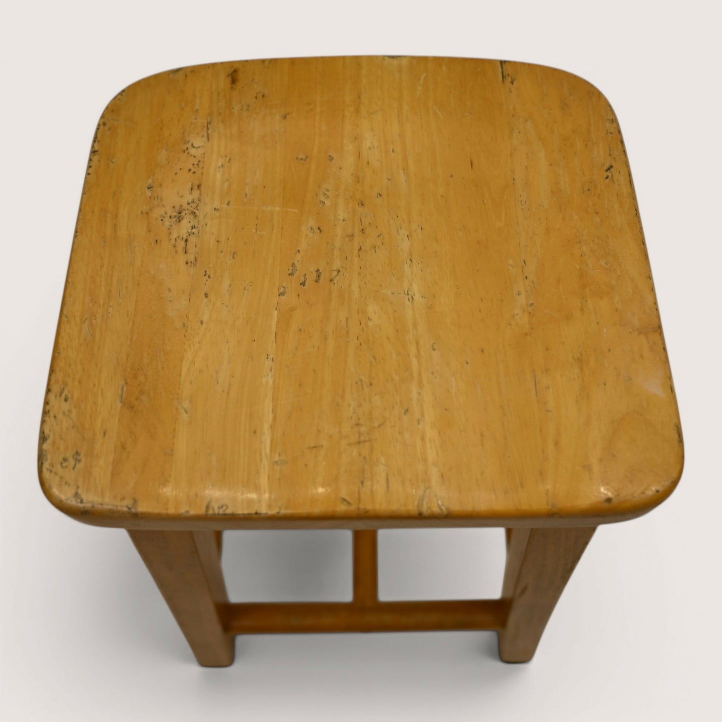 Pair Of Breakfast Bar Stools 66cm Seat Height Vintage Beech FREE UK Delivery*