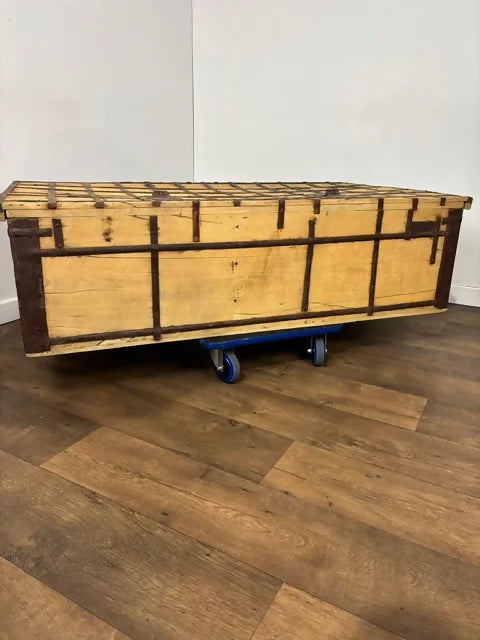 Very Large Bleached Rustic Indian Trunk / Coffee Table