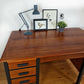 Large Mid Century Twin Pedestal Executive Office Desk