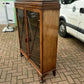 Vintage Mahogany Bookcase Display Cabinet With Adjustable Shelves