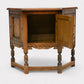 Old Charm Canted Table With Cupboard Finished In Tudor Brown* FREE UK Delivery. SBR10844/1908E