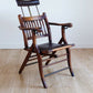 Campaign Chair With Adjustable Upholstered Headrest Circa 1890
