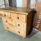 Antique Mid Victorian Pine Two over Two Chest of Drawers, c1850