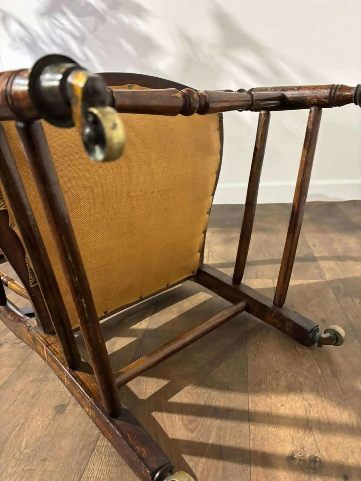 Edwardian Beech Armchair With Faux Rosewood Finish