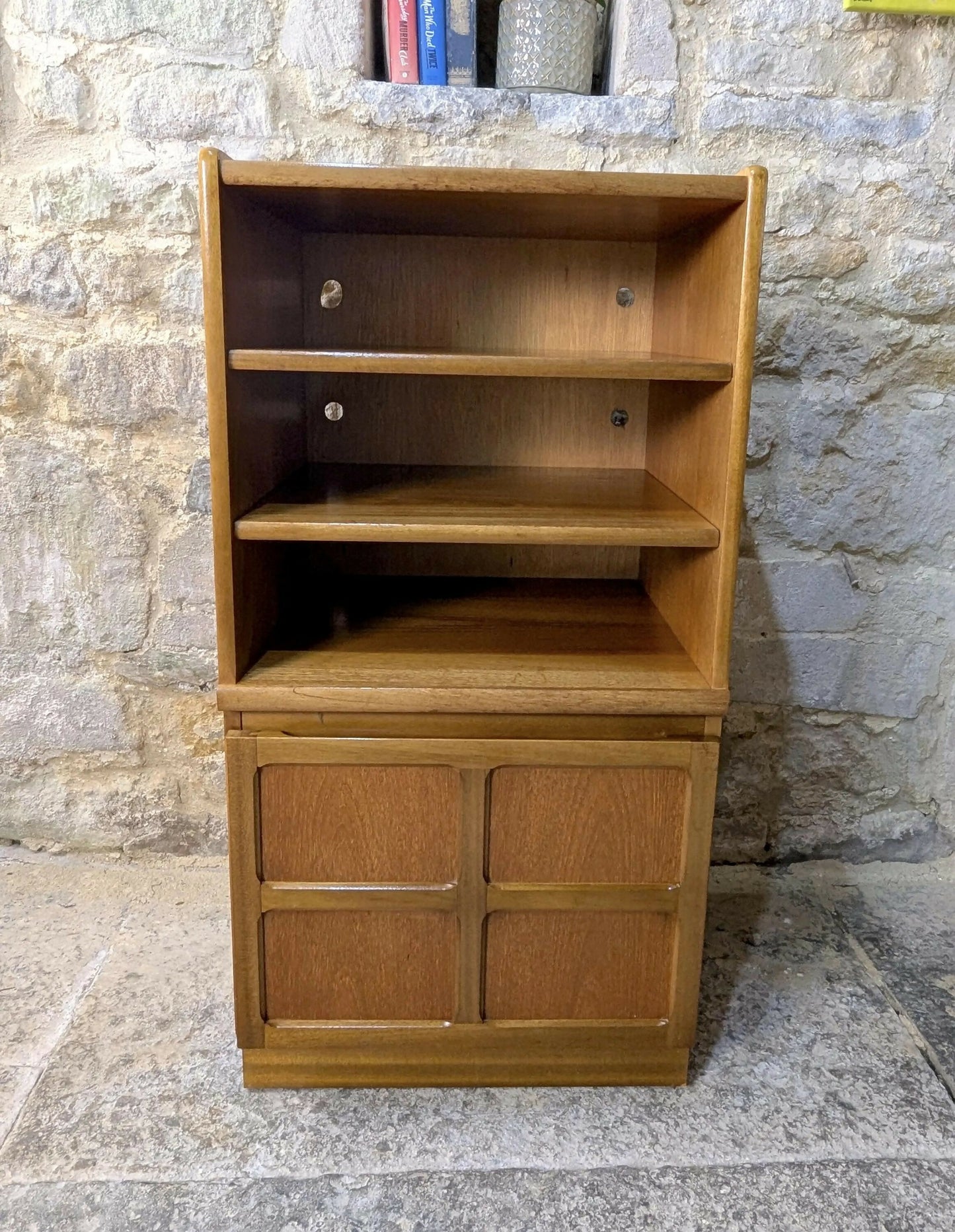 Nathan Squares Media Vinyl Unit - Record Player Unit - Mid Century - Teak