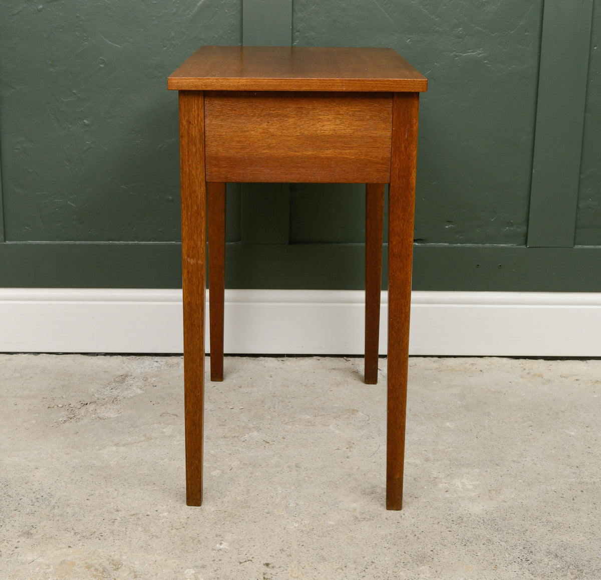 Mid Century Teak Console Table Side Table with Red Handle - 1960s