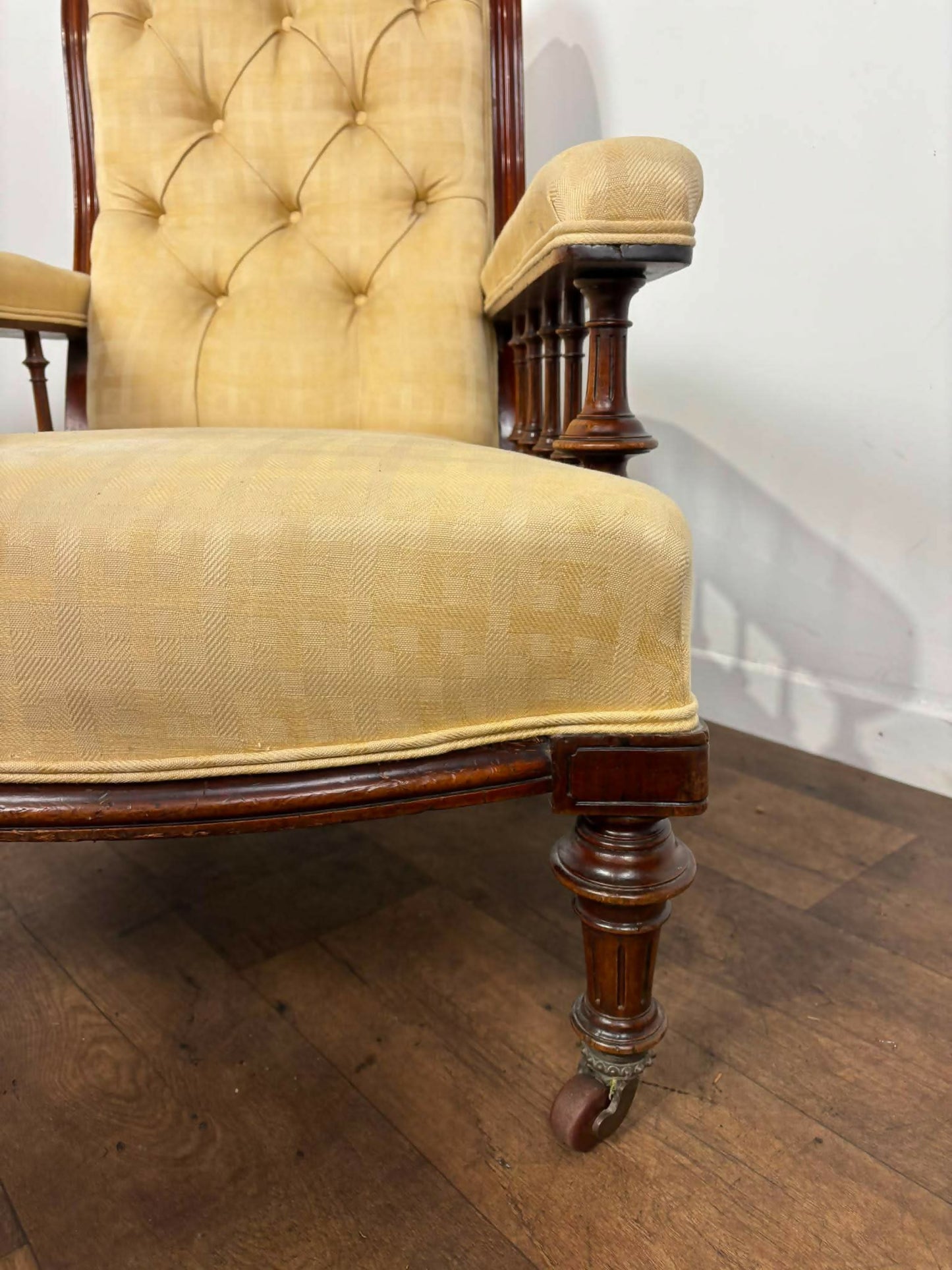 Edwardian Mahogany Framed Nursing Armchair