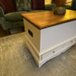 Vintage Painted Pine Chest, Blanket Box, Ottoman
