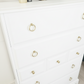 Stag minstrel tallboy chest of drawers in white