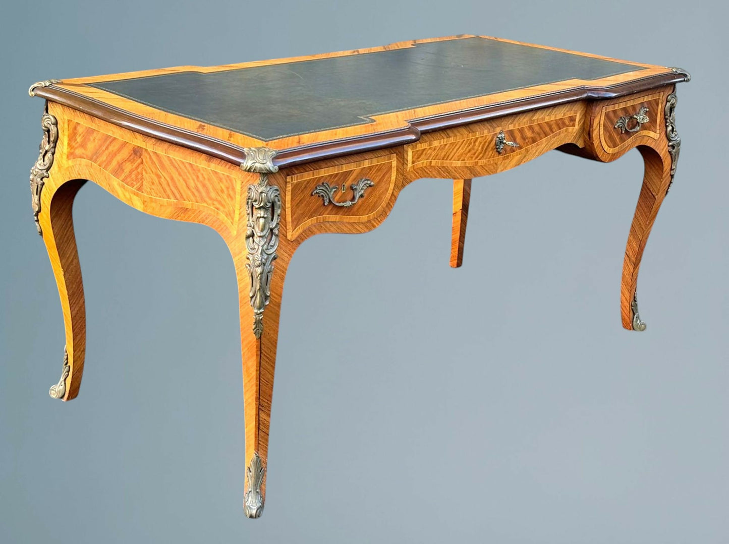 Inlaid Walnut and Kingwood Bureau Plat / Writing Table