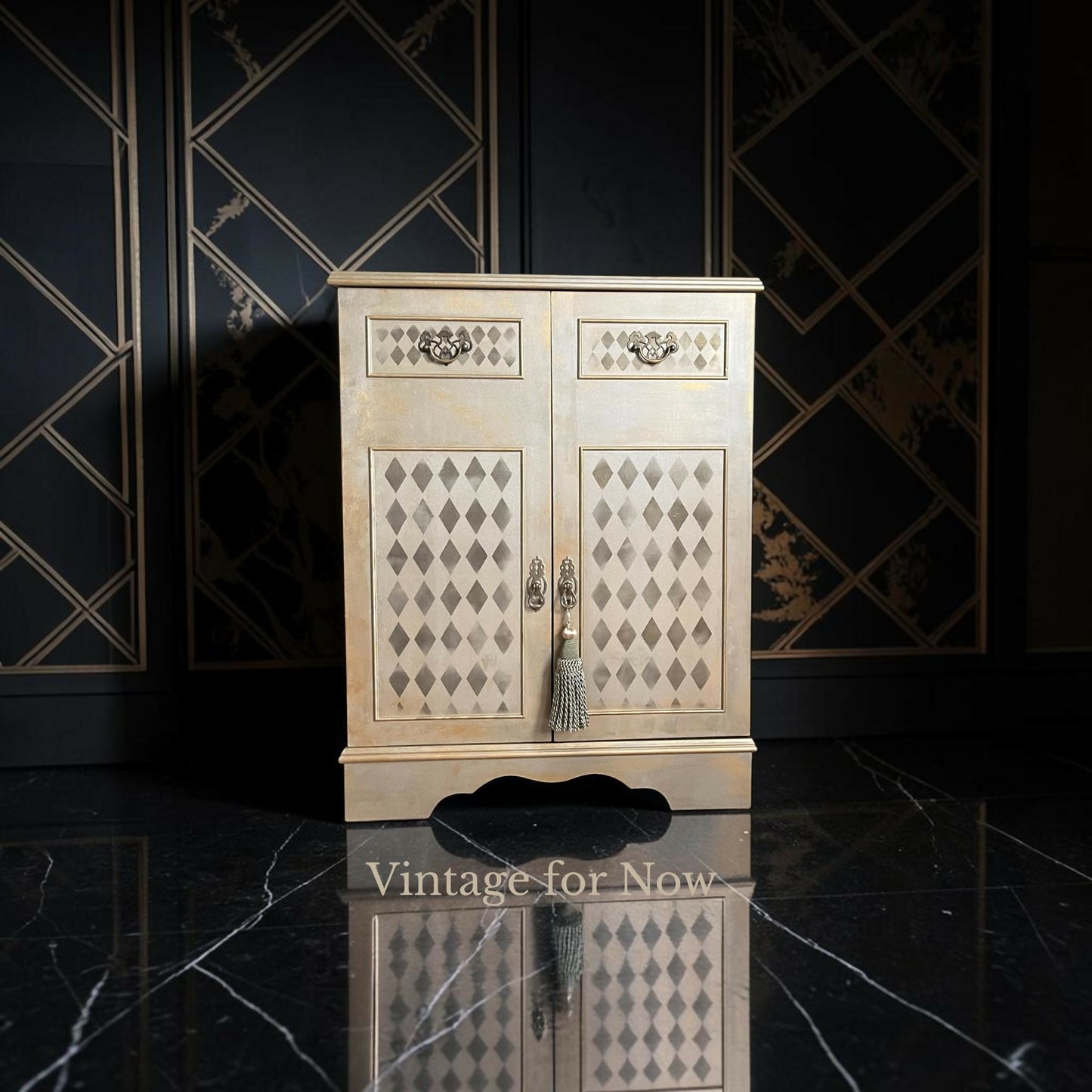 Aged Gold Drinks Cabinet