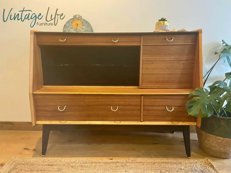 Vintage G Plan Tola and Black Sideboard