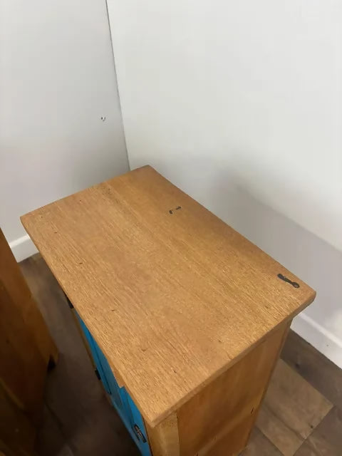 Pair of Reclaimed Indian Wood Bedside Cabinets
