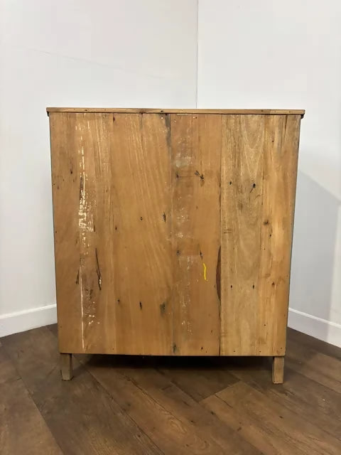 Rustic Reclaimed Wood Indian Blue Display Cabinet
