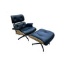 Mid century 1970’s Italian Eames style lounge chair and Ottoman by Cofemo