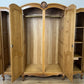 Wardrobe Vintage French Louis XVI Style Four Door Oak Carved Armoire LOT 4929