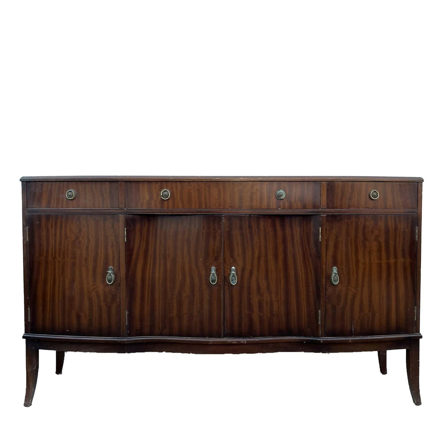 Medium Vintage Strongbow Serpentine Mahogany Sideboard