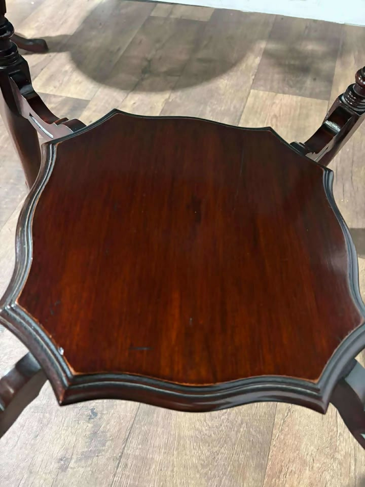 Edwardian Mahogany Shaped Window Table