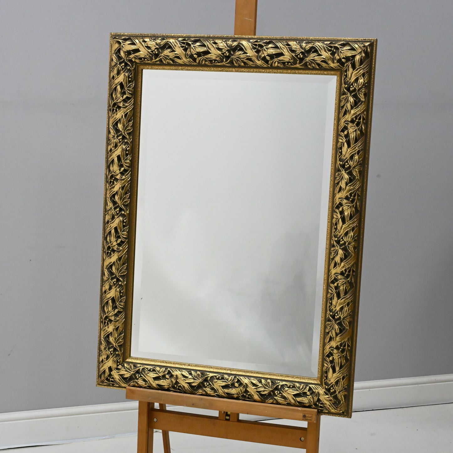Large Gold Framed Bevelled Wall Mirror Heavy 93cm x 68cm FREE Delivery. SBR9891/1012D