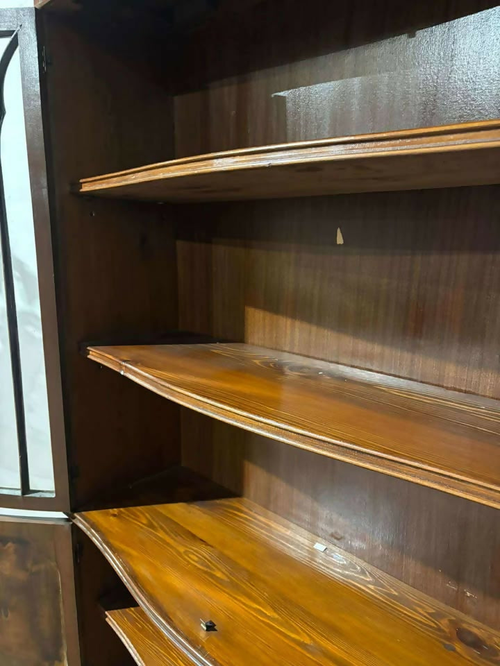 Vintage Mahogany Glazed Bookcase