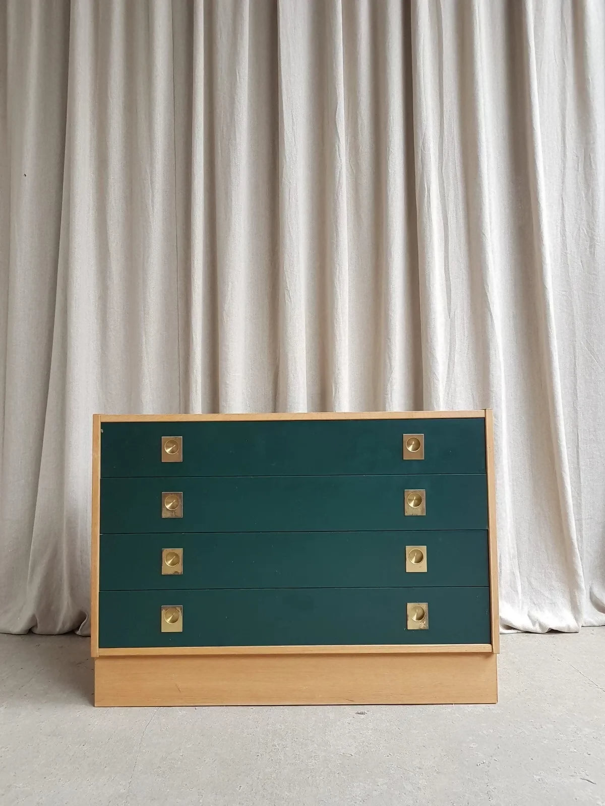Vintage Mid Century Danish Oak Chest Of Drawers Scandinavian Style Retro R191