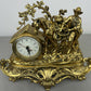 Clock Vintage French Style Quartz Ornate Horse Figure Mantel Clock LOT 6435
