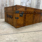 luxury tan leather coffee table trunk.