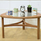 Vintage coffee table teak Nathan glass top mid century danish design