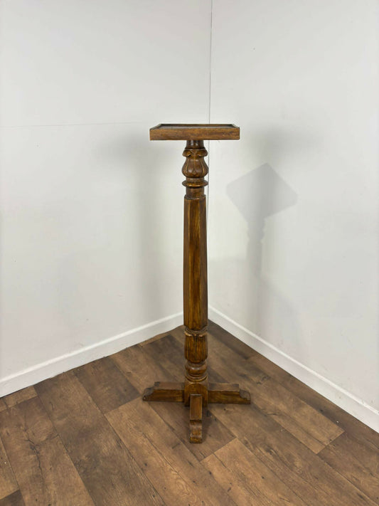 Vintage Oak Torchère / Plant Stand