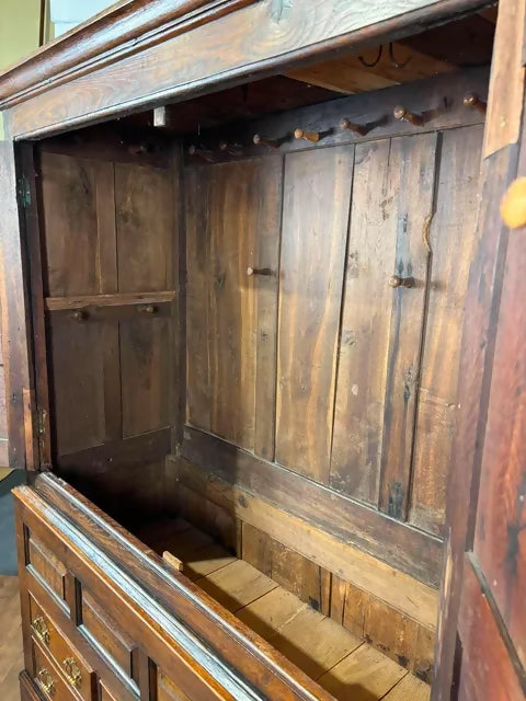 Early Georgian Oak Press Cupboard
