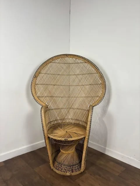 Vintage Woven Peacock Chair