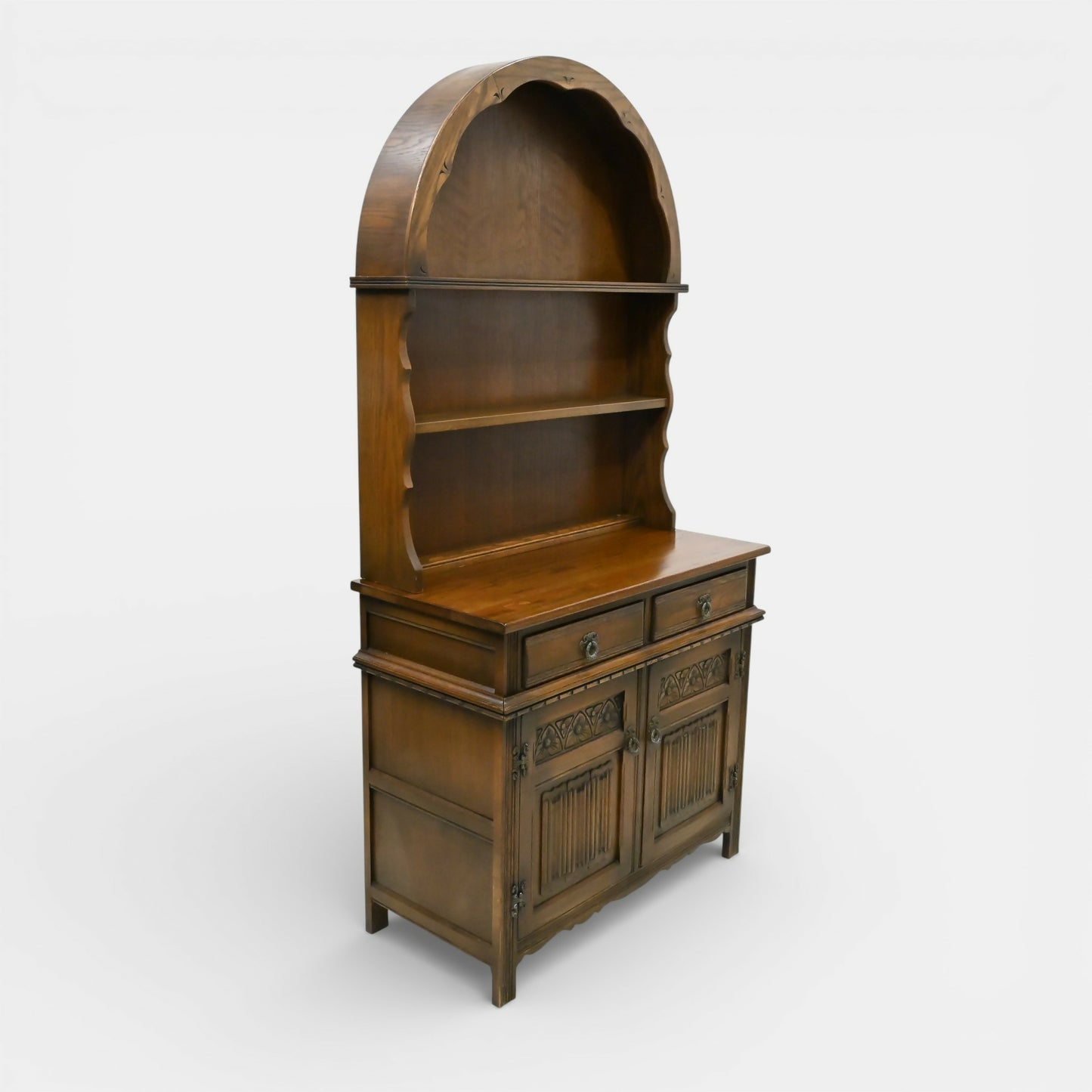 Old Charm Oak Dutch Dresser 2 Drawer 2 Door Dome Top 2 Piece FREE UK Delivery*. SBR11077/2210E