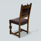 6 Old Charm Dining Chairs Studded Leather Seats/Backs Light Oak FREE UK Delivery