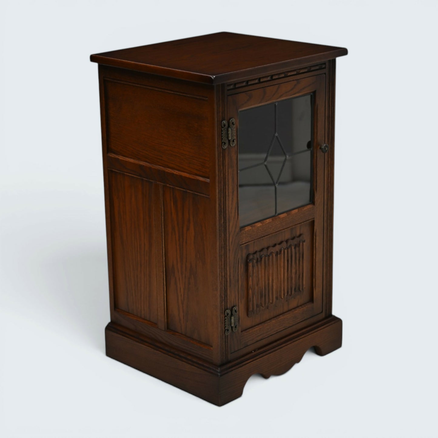 Old Charm Hi Fi/Record Cabinet 1 Adjustable Shelf Tudor Brown FREE UK Delivery*