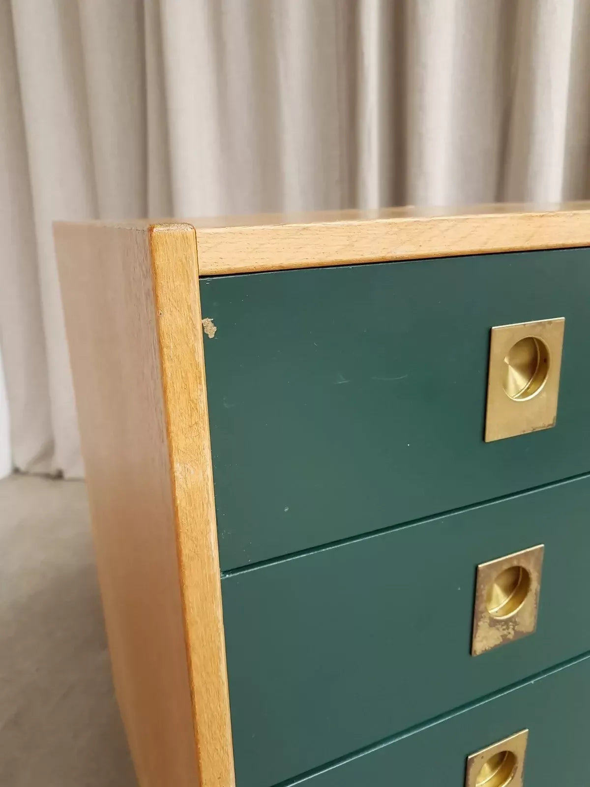 Vintage Mid Century Danish Oak Chest Of Drawers Scandinavian Style Retro R191